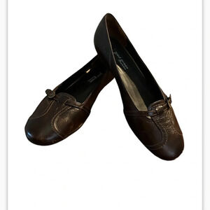 Paul Green brown leather flat UK 6 US 8 excellent condition 1/2” heel